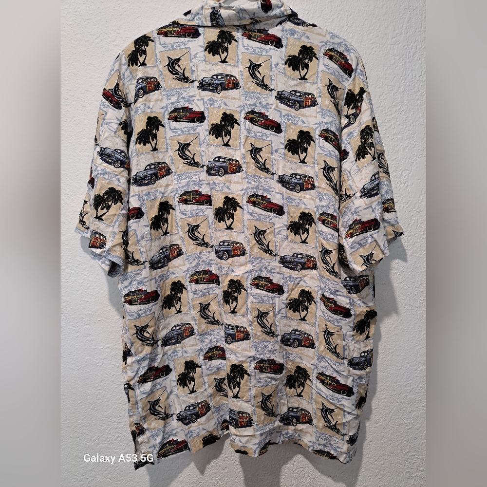Men's Cream Patterned Shirt - Picture 3 of 3